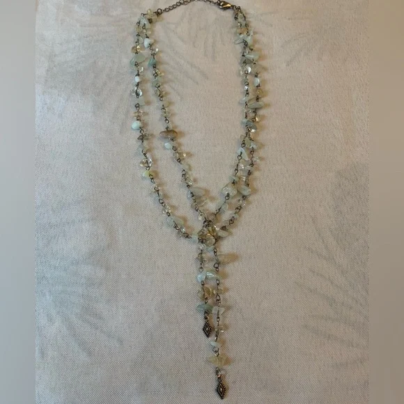Free People Green Gem Stone layered necklace - Picture 3 of 8
